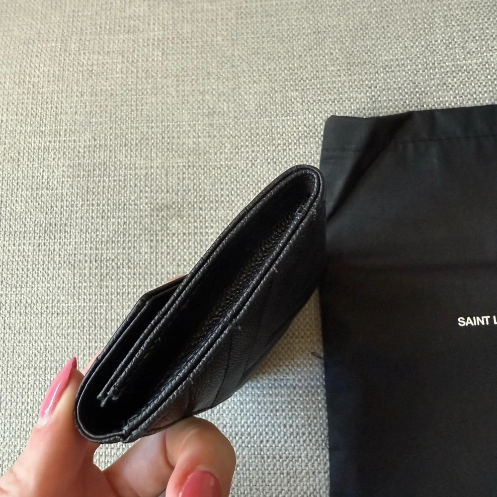 Saint Laurent Textured Black Wallet - Picture 6 of 9